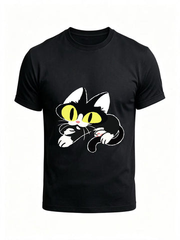 Bad Cat Graphic T-Shirt – Black